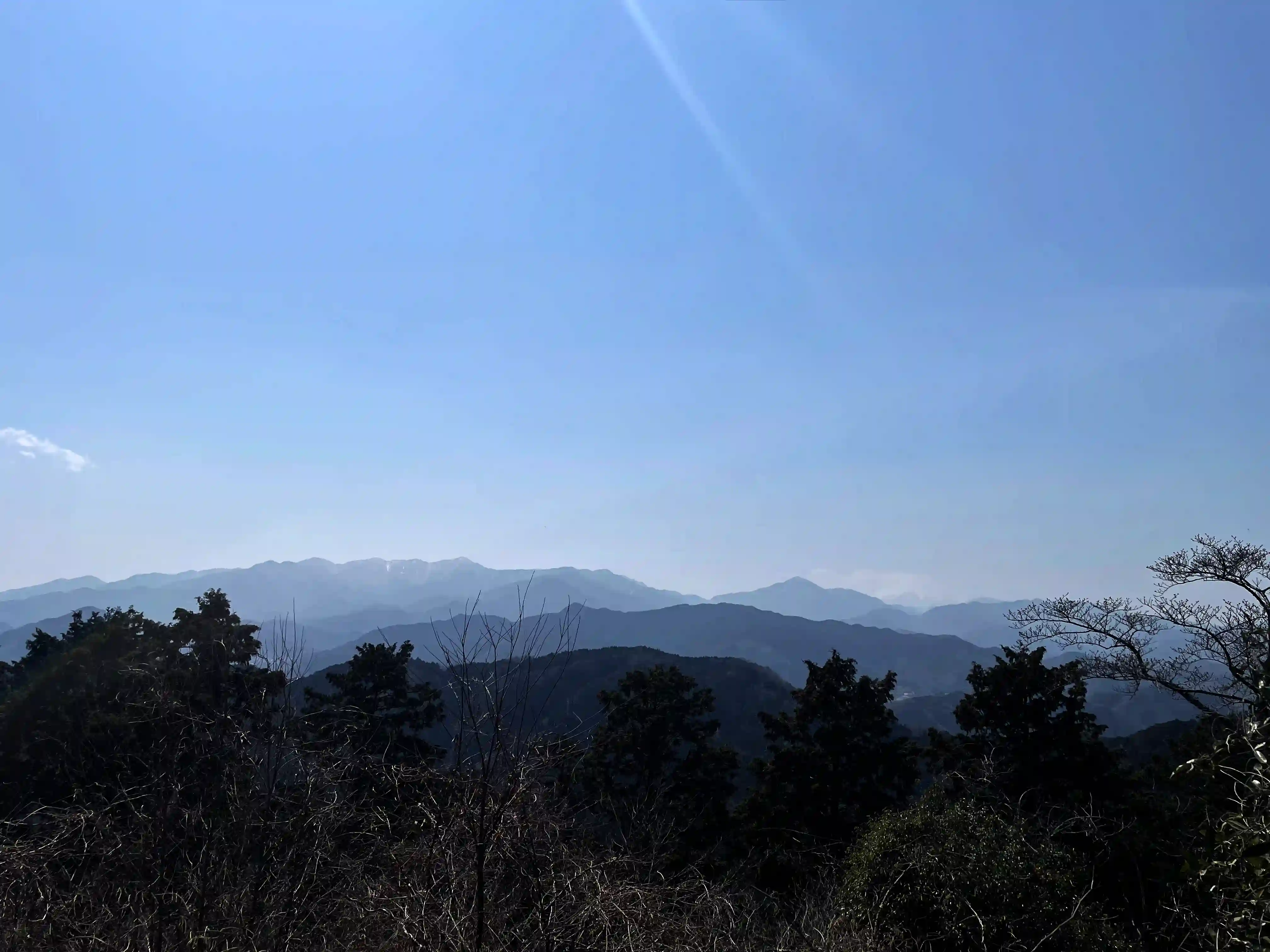 Top of the mountain, no people.